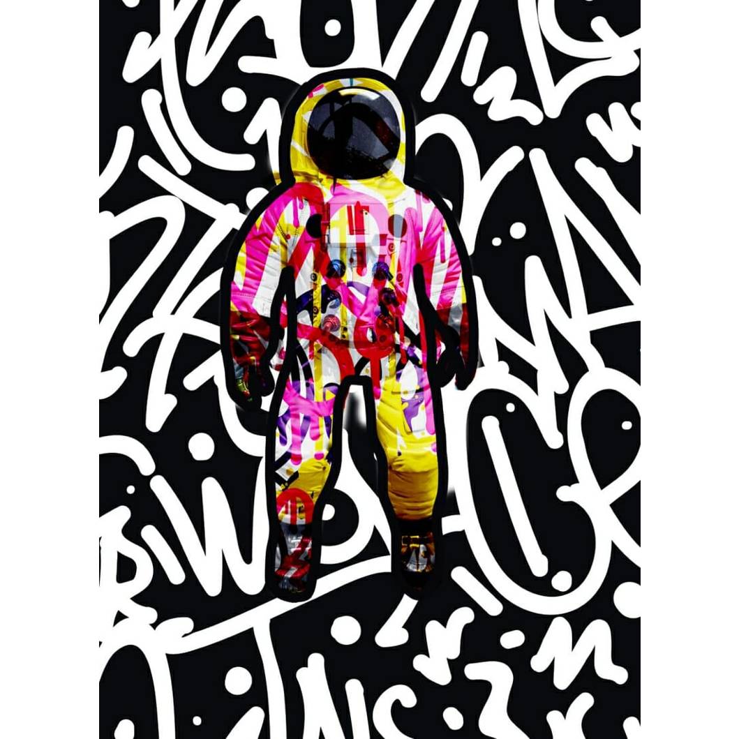 Colorful Astronaut Graffiti Art III